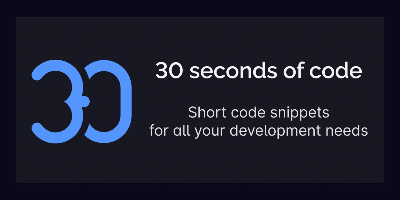 Chalarangelo/30-seconds-of-code