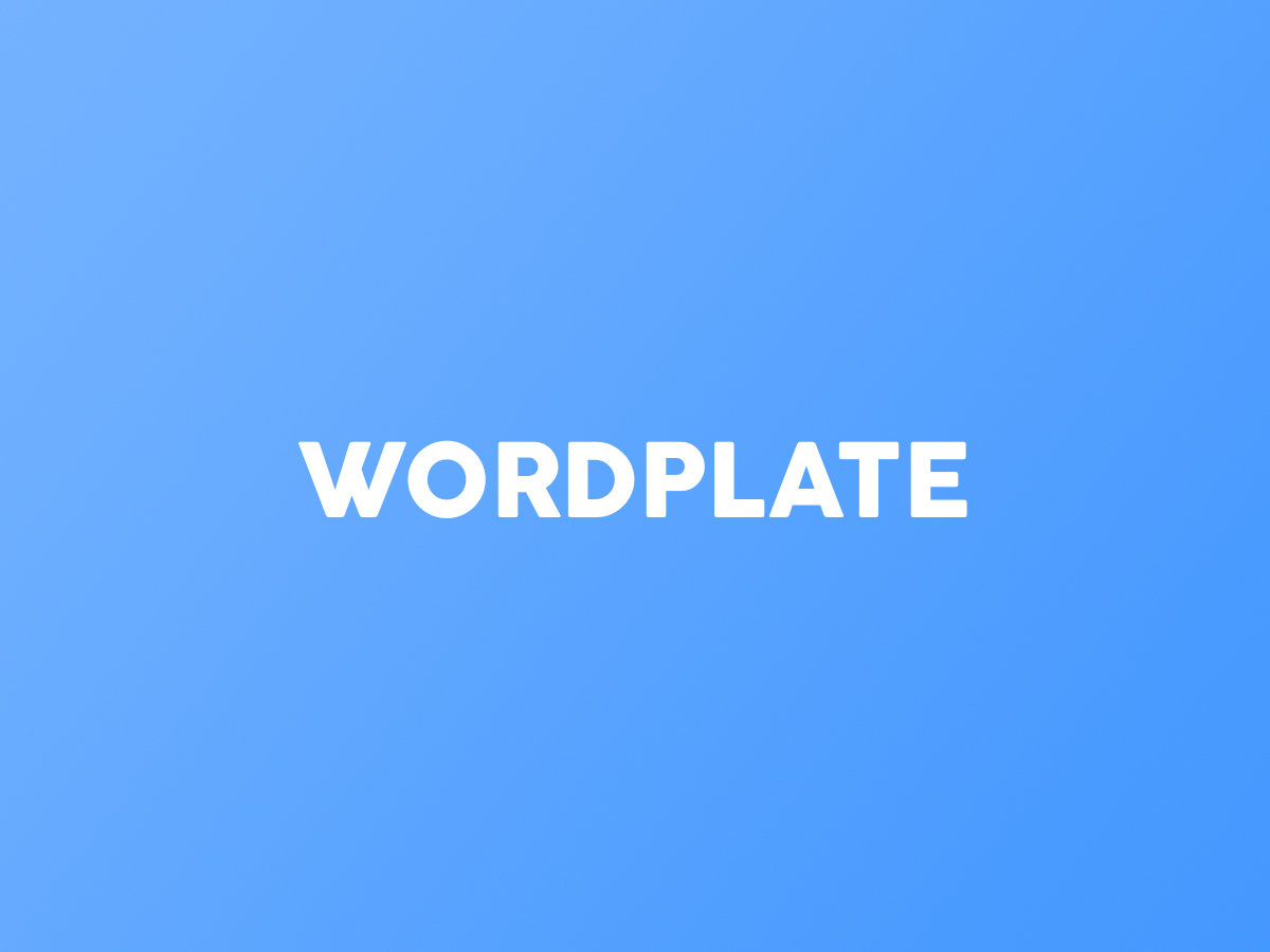 vinkla/wordplate