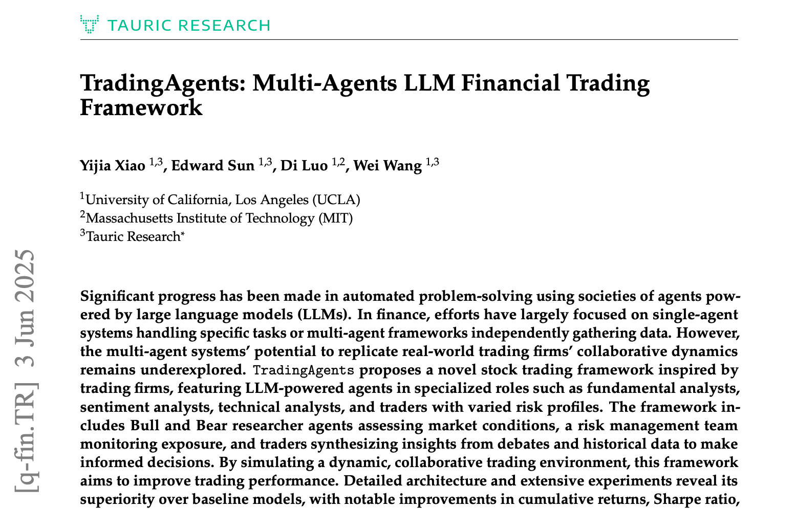 TauricResearch/TradingAgents